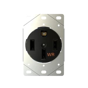 Pass and Seymour 50Amp 125/250-Volt NEMA 14-50R Weather Resistant Flush Mount Single Power Outlet for RV and EV Chargers