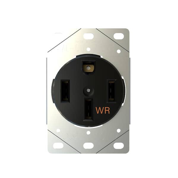 Legrand Pass and Seymour 50Amp 125/250-Volt NEMA 14-50R Weather Resistant Flush Mount Single Power Outlet for RV and EV Chargers