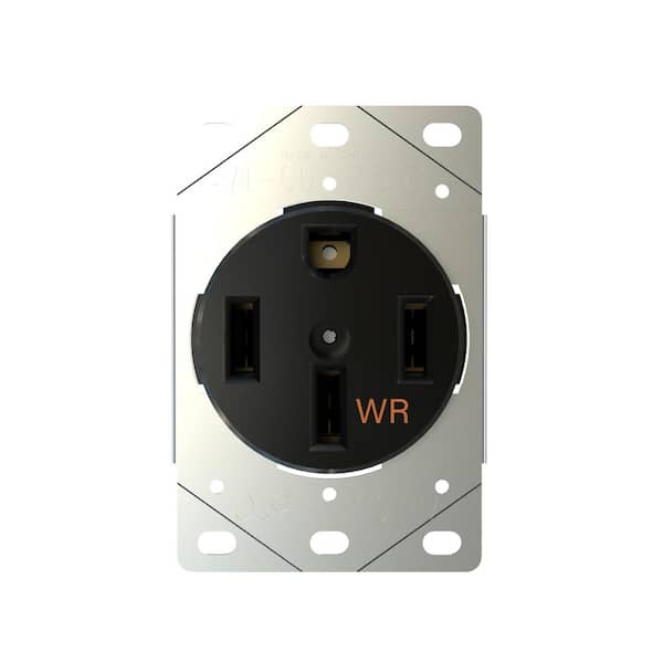 Pass and Seymour 50Amp 125/250-Volt NEMA 14-50R Weather Resistant Flush Mount Single Power Outlet