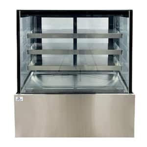 48 in. 19 cu. ft. Commercial Refrigerator Bakery Display Case in Stainless Steel