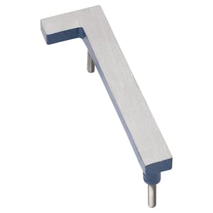 8 in. Satin Nickel/Sea Blue 2 Tone Aluminum Floating or Flat Modern House Number 1