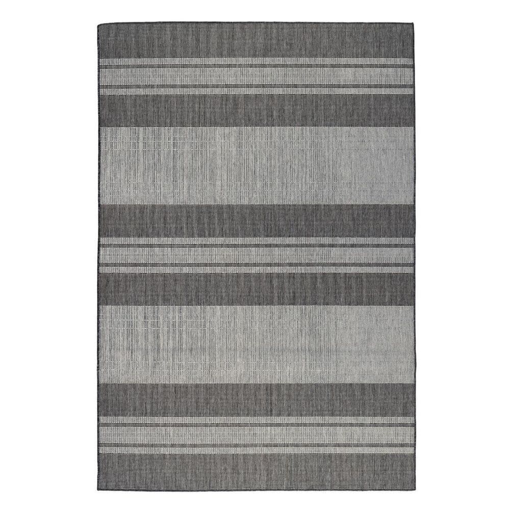 Blue, Gray 2 ft. x 3 ft. Loomed Striped Polypropylene Rectangle Indoor/Outdoor Area Rug price history on PriceWatchPro