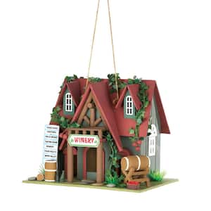 10.25 in. x 7 in. x 8 in. Cottage Winery Birdhouse