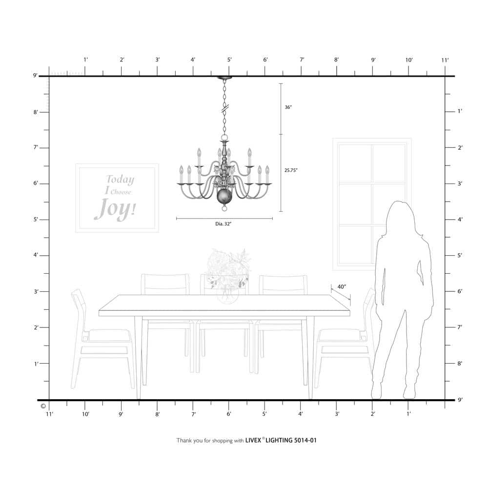 Antique Brass 12-Light Traditional Candle Chandelier