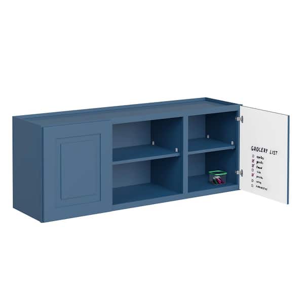 MILL'S PRIDE Greenwich Valencia Blue 23 in. H x 60 in. W x 12 in. D Plywood Laundry Room Wall Cabinet with 3 Shelves