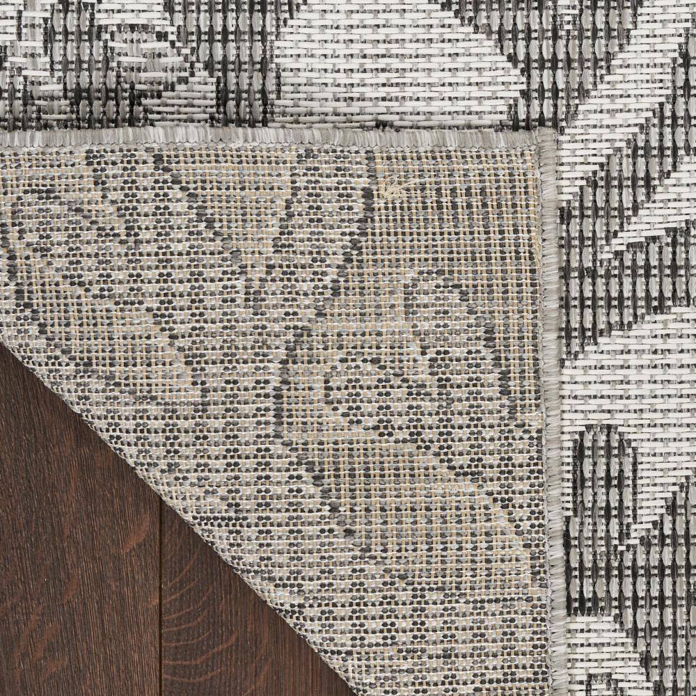 Gray Coral Patterned Synthetic Rectangular 8' x 10' Rug