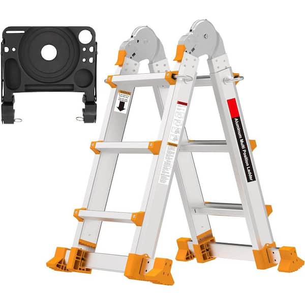 17 ft. Aluminum Multi-Position Ladder with Stabilizer Bar, 330 lb. Capacity