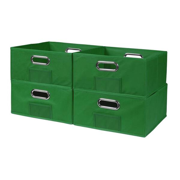 Niche Cubo 12 in. x 6 in. Green Folding Fabric Bin (4-Pack)