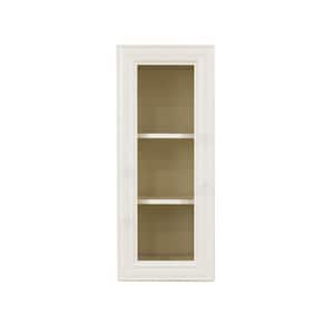 Princeton Assembled 12 in. x 36 in. x 12 in. Wall Mullion Door Cabinet with 1-Door 2-Shelves in Off-White