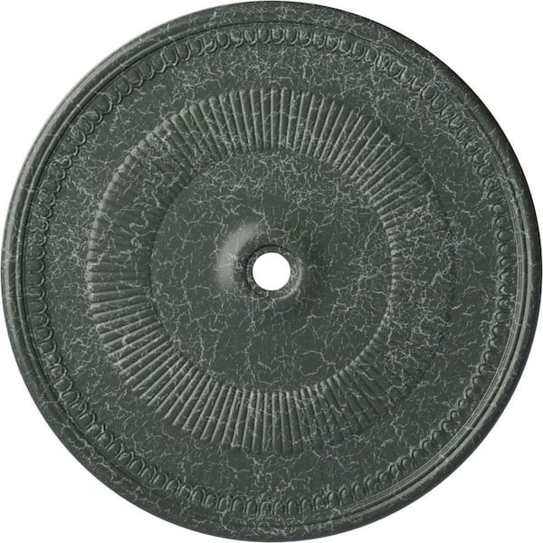 Ekena Millwork 1-1/2" x 51-1/8" x 51-1/8" Polyurethane Nevio Ceiling Medallion, Athenian Green Crackle