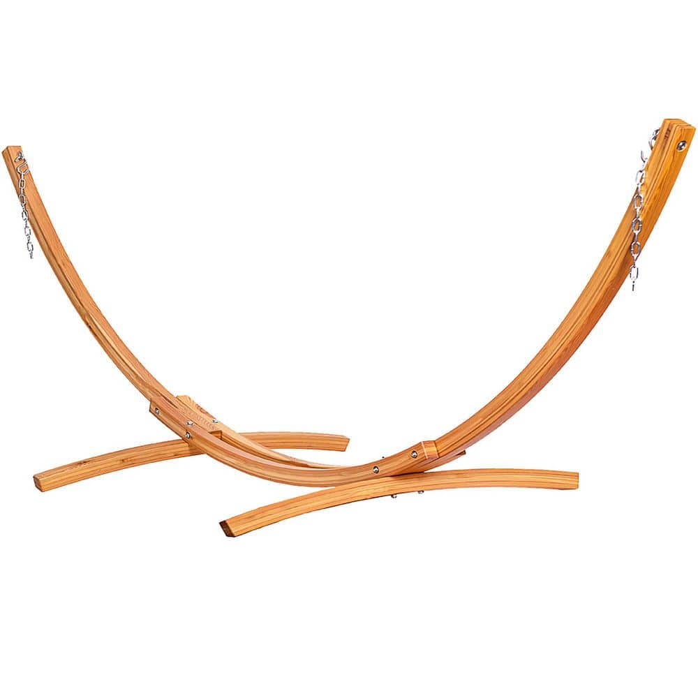 10.5 Ft Curved Solid Wood Hammock Stand, Larch timber Pine Bearing Frame with Hooks & Chains price history on PriceWatchPro