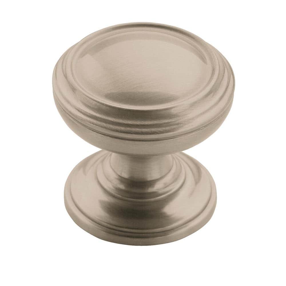 Revitalize 1-1/4 in. (32mm) Traditional Satin Nickel Round Cabinet Knob