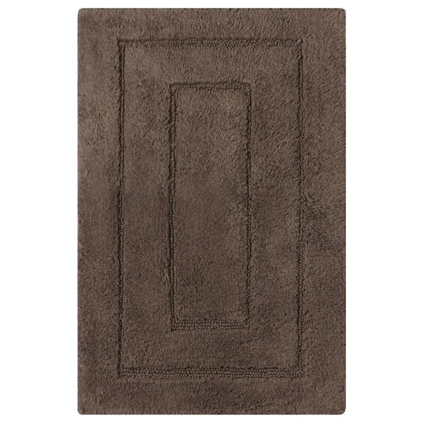 Unbranded Newport Charcoal 24 in. x 40 in. Cotton Bath Rug