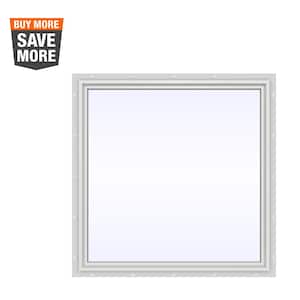 47.5 in. x 47.5 in. V-4500 Series White Vinyl Picture Window w/ Low-E 366 Glass