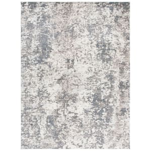 SAFAVIEH Madison Grey/Ivory 6 ft. x 9 ft. Geometric Abstract Area Rug ...