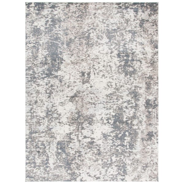SAFAVIEH Madison Grey/Ivory 9 ft. x 12 ft. Geometric Abstract Area Rug