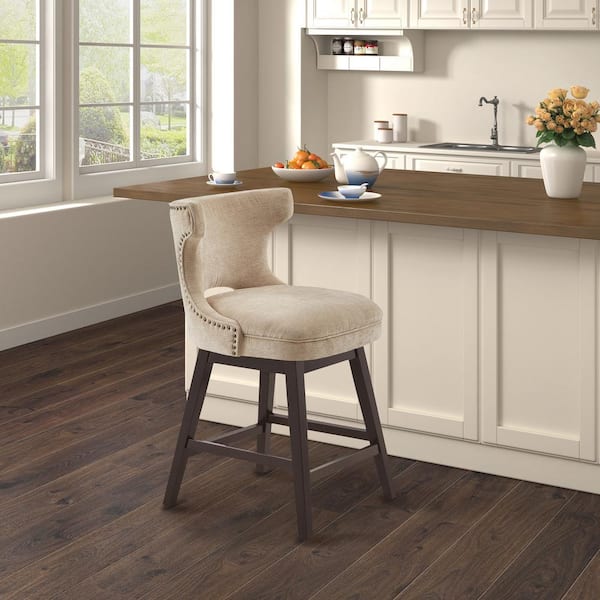 Madison Park Janet 37 inch Swivel Counter Stool Beige