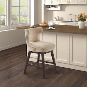 Janet 25.75 in. Beige Wood Counter Stool