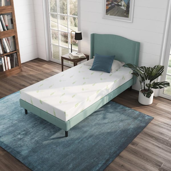 Anula Twin Medium Green Tea Memory Foam 6 in. Mattress