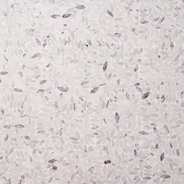 Countryside Flower Lilac 11.81 in. x 11.81 in. Pebble Look Tumbled Mosaic Floor and Wall Tile (0.96 Sq. Ft. / Sheet)