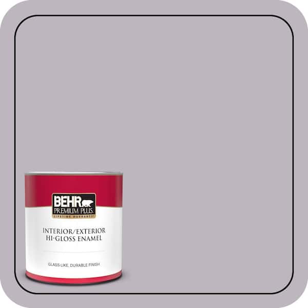 BEHR PREMIUM PLUS 1 qt. #N100-3 Future Vision Hi-Gloss Enamel Interior/Exterior Paint & Primer