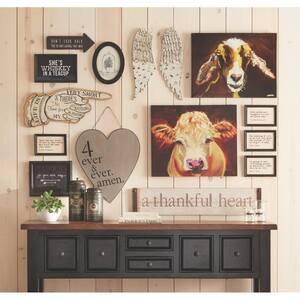 20.25 in. H x 24 in. W "One Cow" Wide Canvas Wall Art