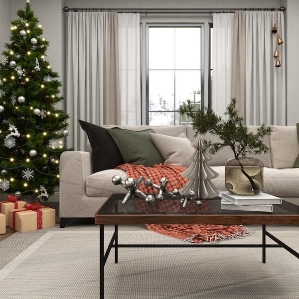 Silver Metal Jack Sculpture (Set of 3)