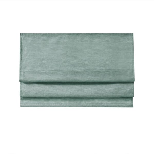 Madison Park Leighton Green Cordless Printed Polyester 31 in. W x 64 in. L Room Darkening Roman Shade