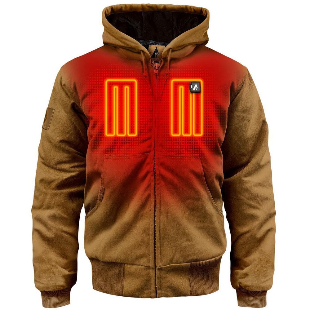 Men's Small Tan Cotton Long Sleeved 5-Volt Heated Rugged Work Jacket price history on PriceWatchPro