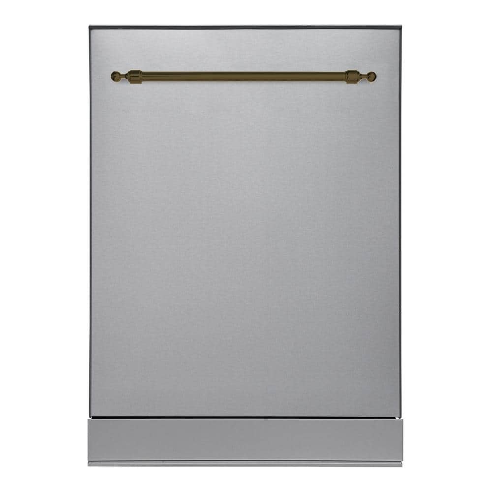 Classico 24 in. Dishwasher with Stainless Steel Metal Spray Arms in the Color SS with Classico Bronze handle