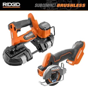 RIDGID 18V Cordless 3-Tool Combo Kit w/ SubCompact Brushless Multi-Material Saw, Caulk Gun, & Compact Jobsite Blower(ToolsOnly)