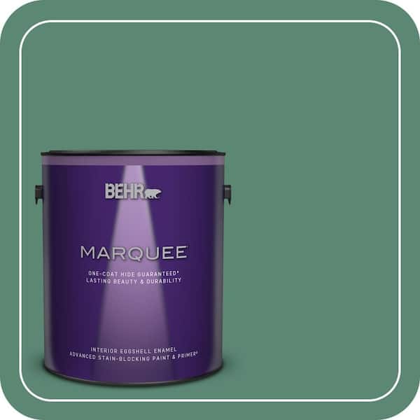 BEHR MARQUEE 1 gal. #MQ6-43 Dark Jade One-Coat Hide Eggshell Enamel Interior Paint & Primer