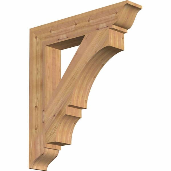 Ekena Millwork 5.5 in. x 36 in. x 32 in. Western Red Cedar Balboa Traditional Smooth Bracket