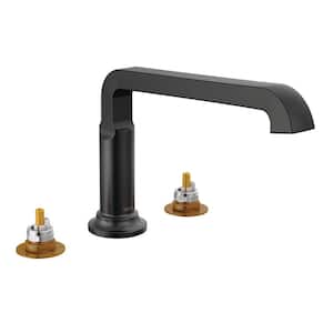 Tetra 2-Handle Roman Tub Faucet Trim Kit in Matte Black (Valve and Handle Not Included)