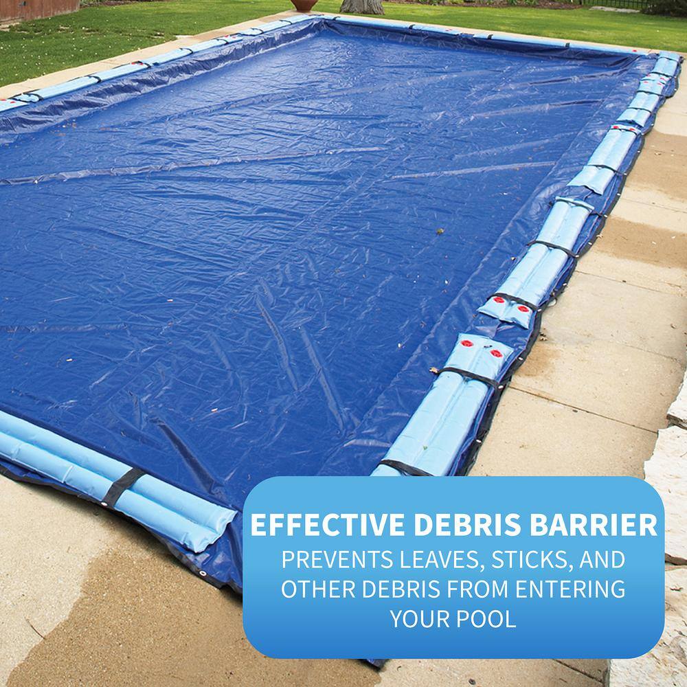 Royal Blue Rectangular In-Ground Winter Pool Cover 16 ft x 36 ft