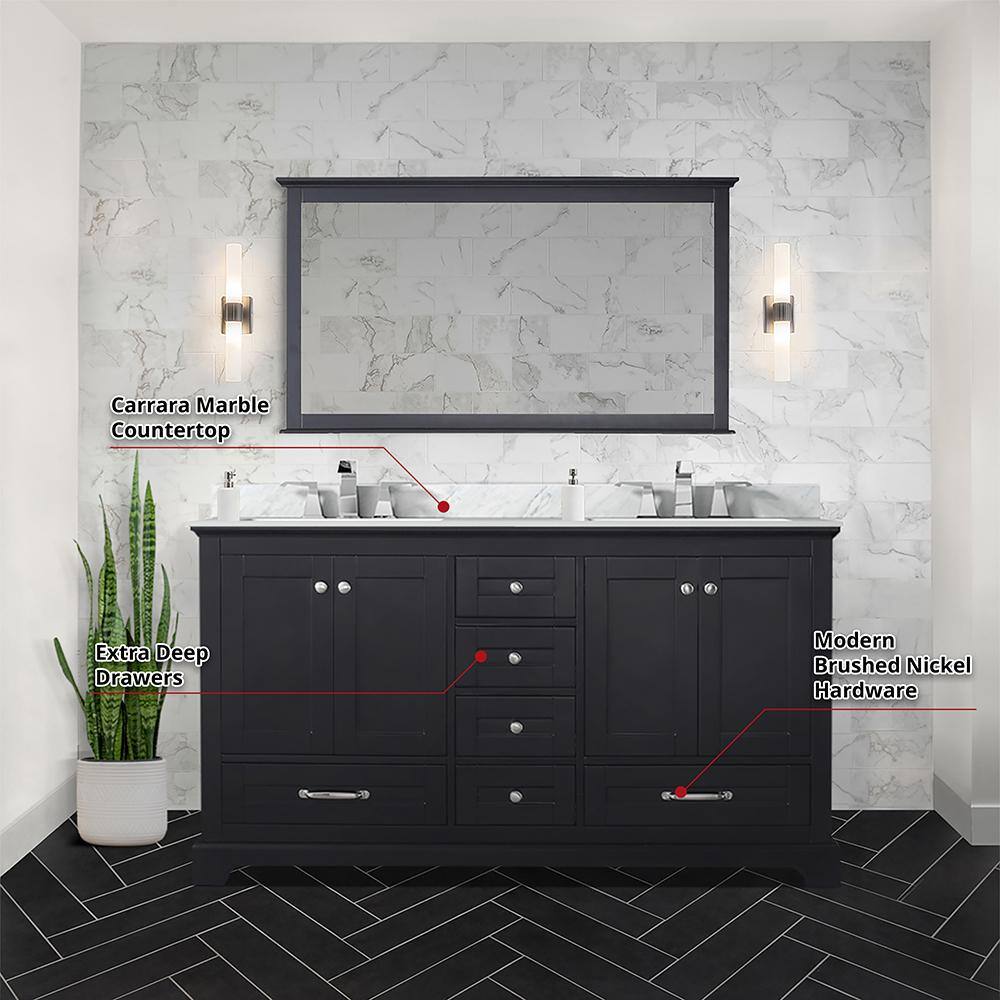 Dukes 60" Espresso Double Freestanding Bath Vanity