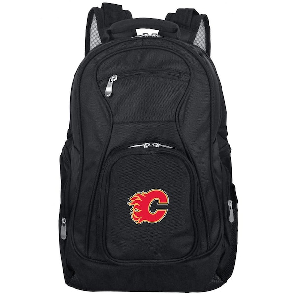 Denco NHL Calgary Flames Black Backpack Laptop