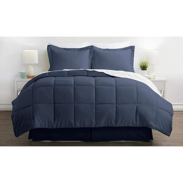 Becky Cameron Performance 8-Piece Navy Queen Comforter Set