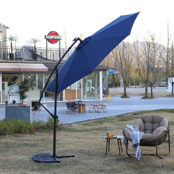 led tilt patio umbrella Deconk 10' X 13 'Patio with Light Outdoor Cantilever Umbrellas the double 10 ft. Aluminum Cantilever Market