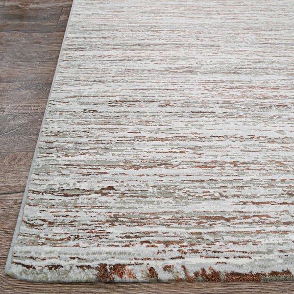 Sonnet Capillary 9 x 12 Grey-Chocolate Abstract Indoor Area Rug