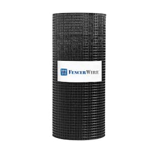 4 ft. x 100 ft. 16-Gauge Black PVC Coated Welded Wire Fence with Mesh Size 1/2 in. x 1/2 in.