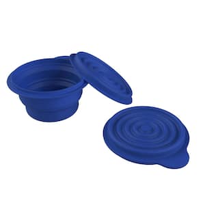 Collapsible Bowls with Lids in Blue (2-Pack)