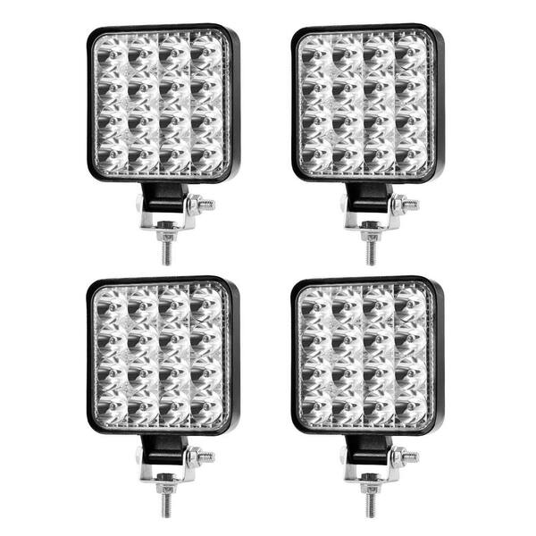 TYCOLIT 3.34 in. 1-Light Black LED Car Light (4-Pack)