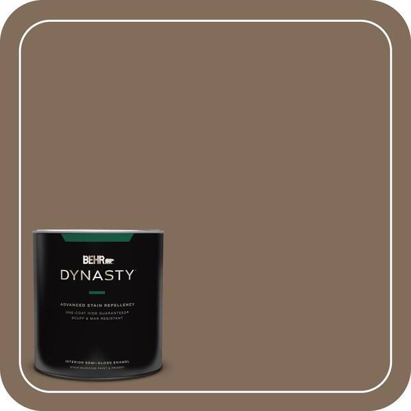 1 qt. #MQ2-49 Kaffee One-Coat Hide Semi-Gloss Enamel Interior Stain-Blocking Paint and Primer