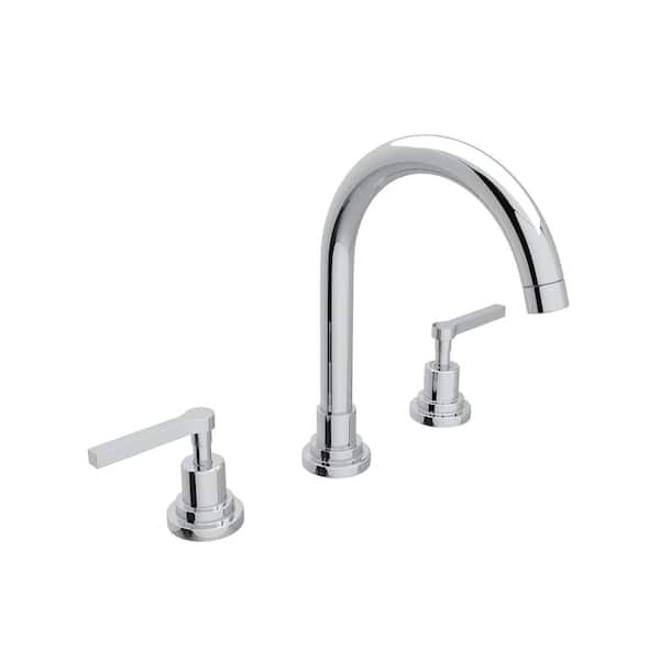 ROHL Lombardia 8 in. Widespread 2-Handle High-Arc Bathroom Faucet in Polished Chrome