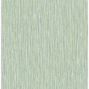 Raffia Thames Green Faux Grasscloth Strippable Wallpaper (Covers 56.4 sq. ft.)