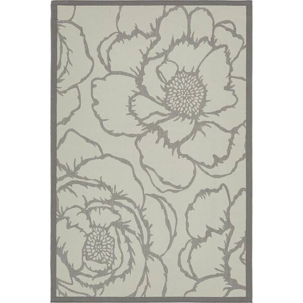 Unique Loom Gray 6 ft. x 9 ft. Outdoor Area Rug