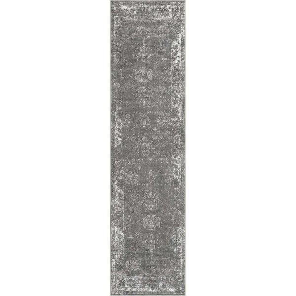 Sofia Casino Dark Gray 2 ft. x 8 ft. Area Rug