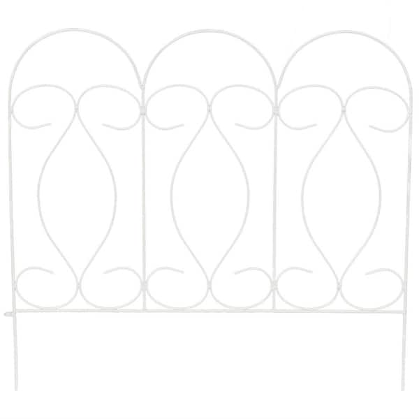 Sunnydaze Decor 2-ft H x 2-ft W White Steel Decorative Fence Panel