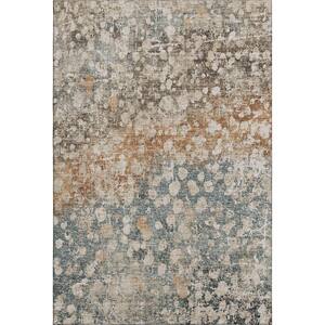 Mayfield Premium Machine Washable Abstract AMF2113 Putty 8 ft. x 10 ft. Area Rug